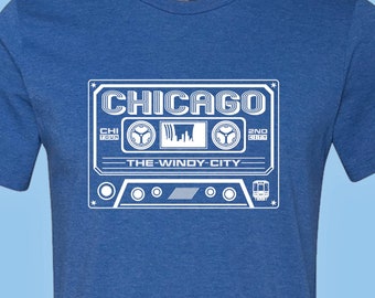 Chicago Cassette Tee - A Chicago Shirt by Benton Park Prints, Chicago, CHI