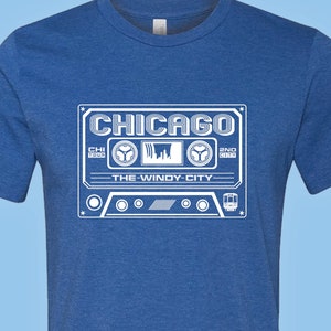 Chicago Cassette Tee - A Chicago Shirt by Benton Park Prints, Chicago, CHI