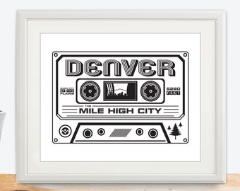 Denver Cassette Print