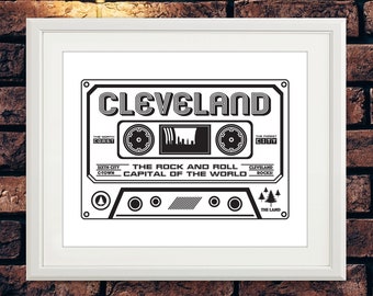 Cleveland Cassette Print