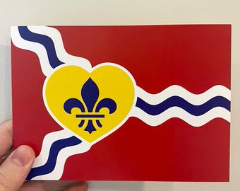 STL Heart Flag Postcard Packs