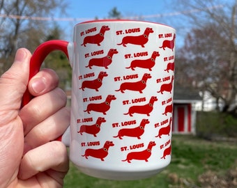 St. Louis Wiener Dog Mug - A STL City Coffee Cup