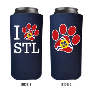 I Paw STL Can Cooler - by Benton Park Prints, St Louis, Saint Louis, STL