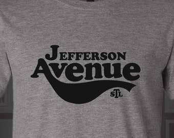 Jefferson Ave T-Shirt - STL City Shirt from Benton Park Prints