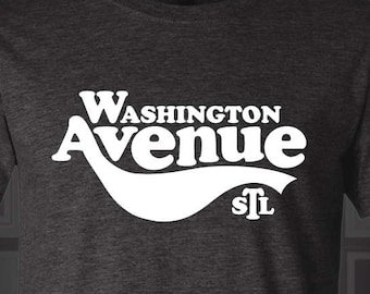 Washington Ave T-Shirt - STL City Shirt from Benton Park Prints, Wash Ave, Washington Avenue, St. Louis, Saint Louis, St Louis Shirt