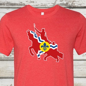 STL Statue Flag - STL City Shirt by Benton Park Prints, St Louis, Saint Louis