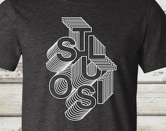 STL Typography Steps - A STL City Shirt by Benton Park Prints, St Louis, Saint Louis, STL