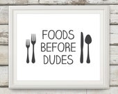 Foods Before Dudes College Apartment Decor Kitchen Kitchen | Etsy