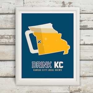 Kansas City, Kansas, Kansas City Kansas, Kansas City Art, Kansas City Beer, Kansas City Beer Print, Kansas City Poster, Kansas City Print