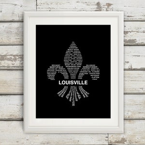 Louisville, Louisville KY, Louisville Vecindarios, Louisville Prints, Louisville Art, Louisville Poster, Louisville Kentucky, Kentucky