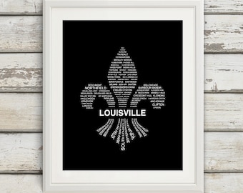 Louisville, Louisville KY, Louisville Neighborhoods, Louisville Prints, Louisville Art, Louisville Poster, Louisville Kentucky, Kentucky