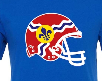 St. Louis Flag Football Helmet - Full Color