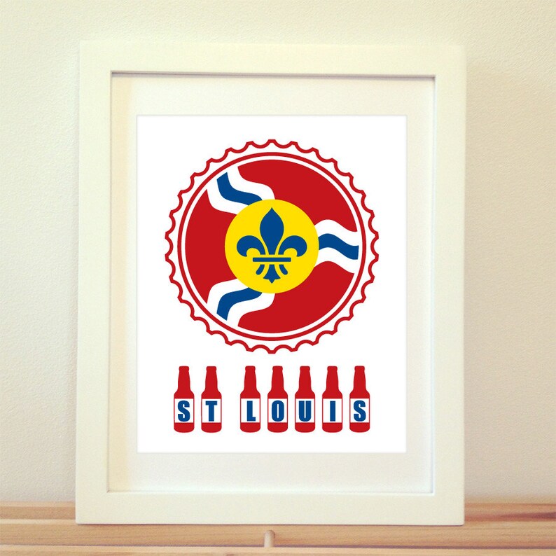 St Louis Beer Print St Louis Beer St Louis Skyline STL St Etsy