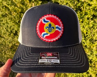 STL Beer Hat - Navy And White Trucker Hat