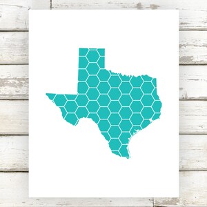 Honeycomb State Art, Honeycomb, Honeycomb Print, Honeycomb Poster, Custom State Art, State Art, State Prints, State Poster, State Decor