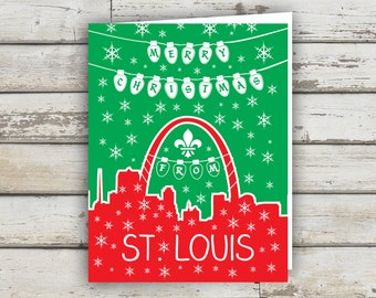 St Louis, Saint Louis, STL, St Louis Arch, Christmas Card, Holiday Card, STL Holiday Card, Saint Louis Holiday Card, St Louis XMAS
