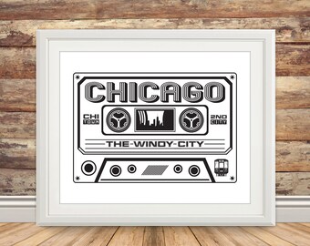 Chicago Cassette Print