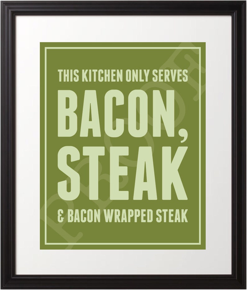 Bacon & Steak 8x10 Print image 4