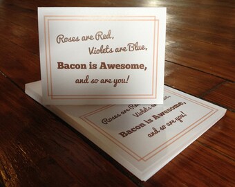 Bacon is Awesome - Orange - Individual Thank You Card