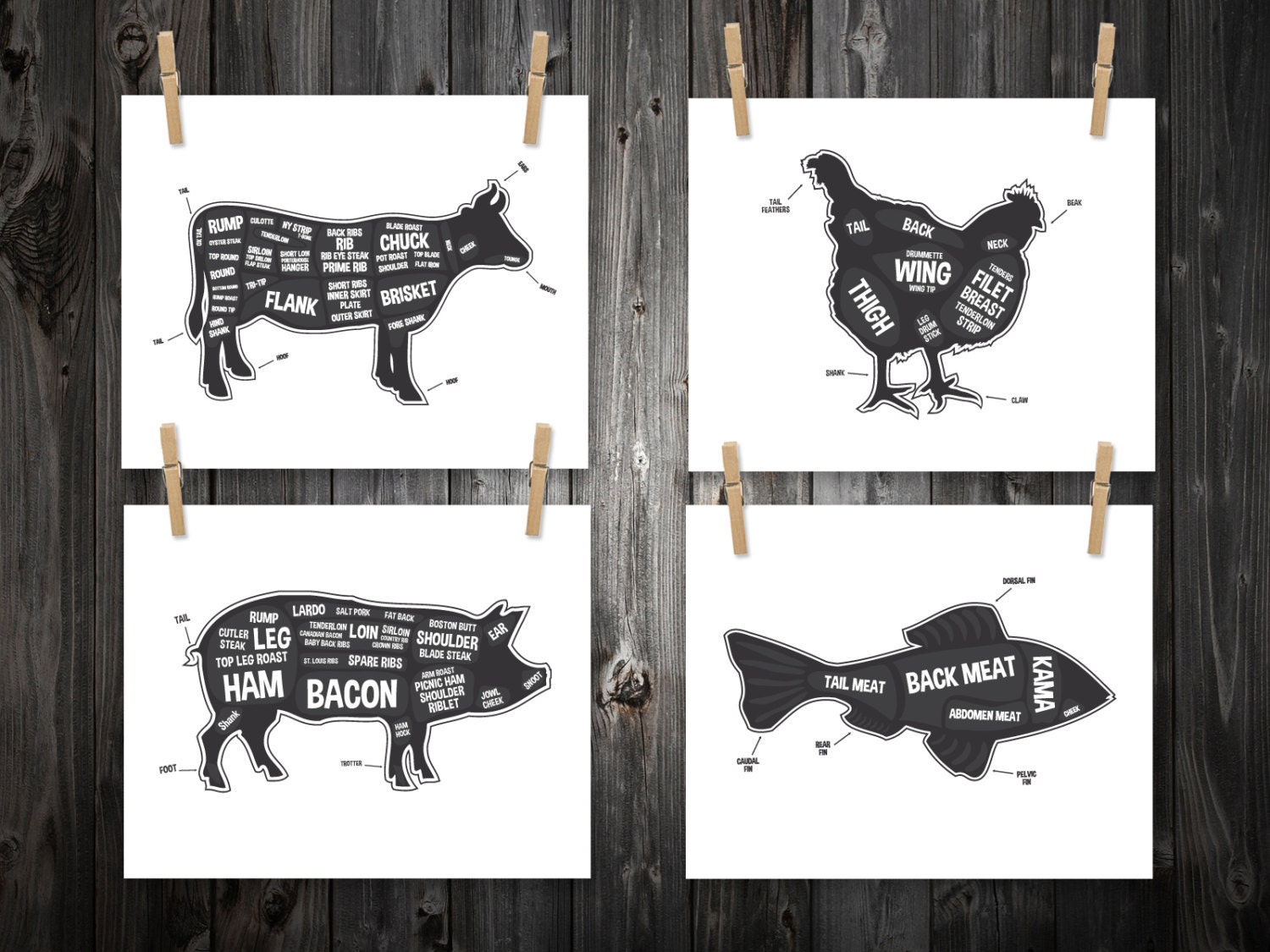 Pig Butcher Chart Art