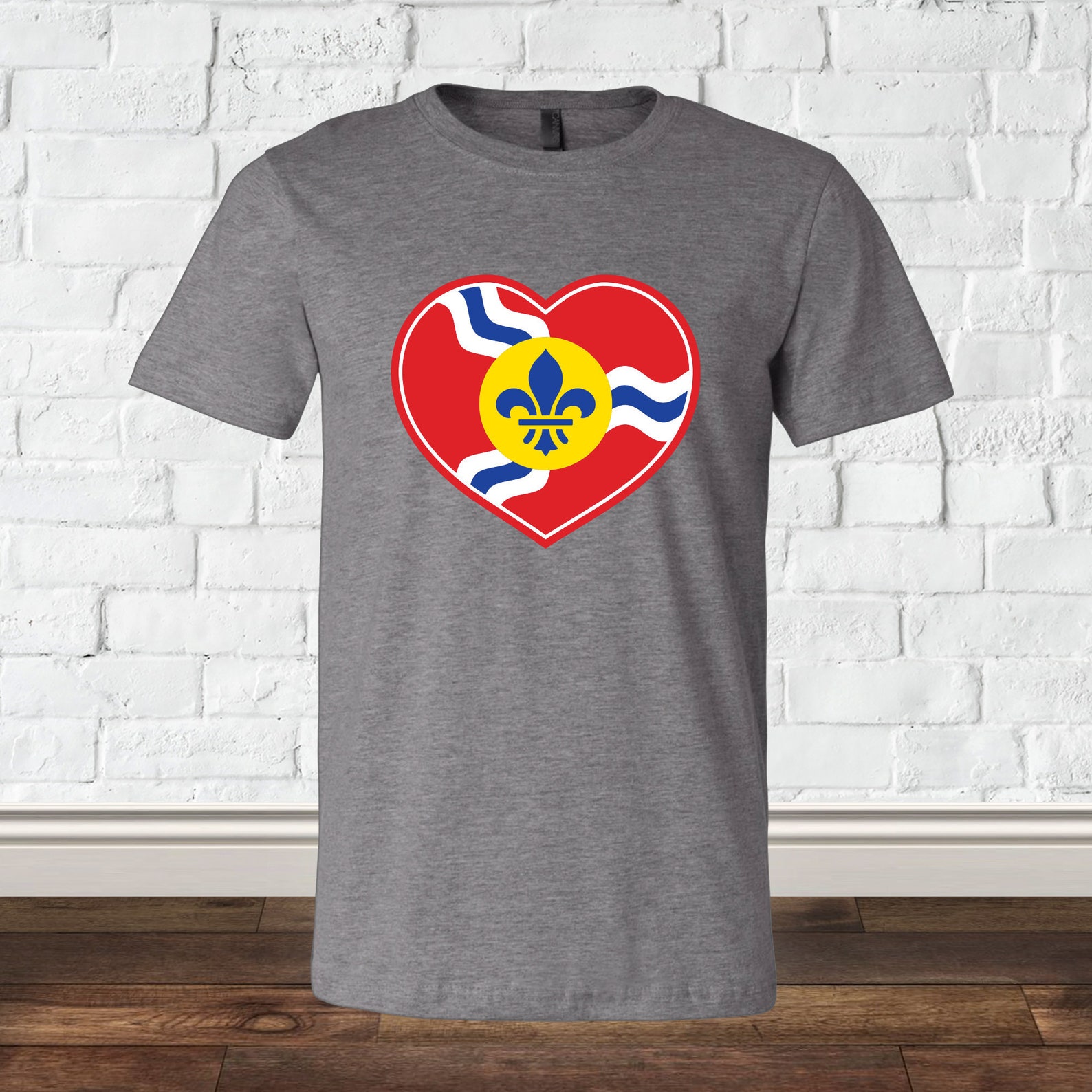 STL Heart Shirt, St. Louis Flag Shirt, St. Louis Flag, St. Louis Heart ...