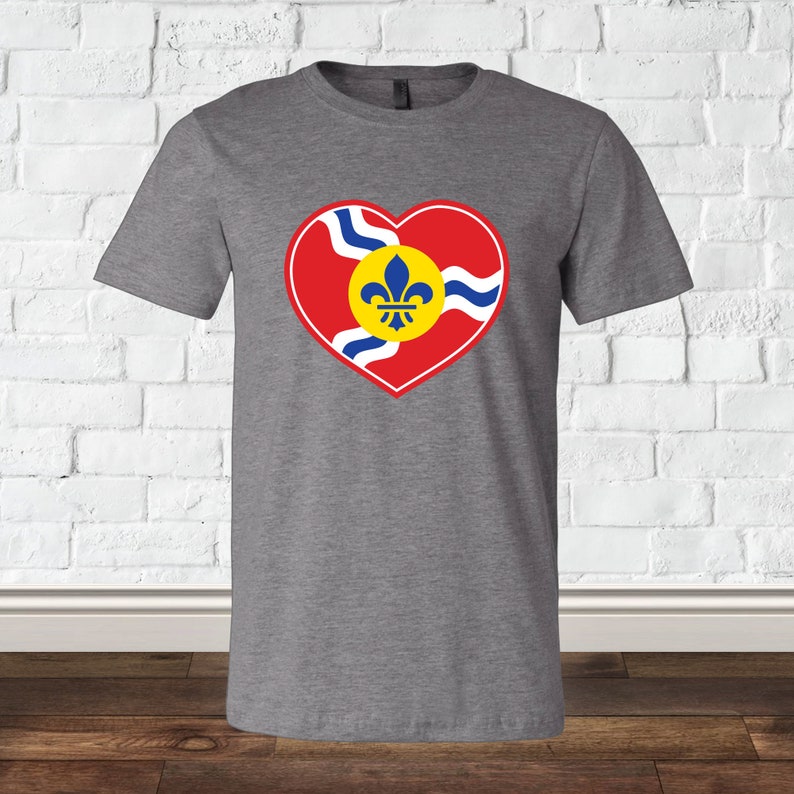 STL Heart Shirt St. Louis Flag Shirt St. Louis Flag St. | Etsy