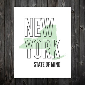 New York State of Mind, New York, New York City, NY, New York Art, New York Print, New York City Print, New York State, New York Decor