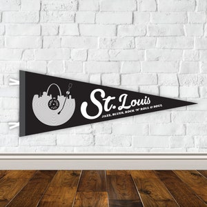 St. Louis: Jazz, Blues, Rock "N" Roll & Soul Pennant - St. Louis Pennant - STL Pennant - St. Louis Wall Art - St Louis Record image 10