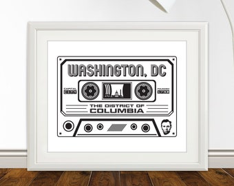 Washington DC Cassette Print