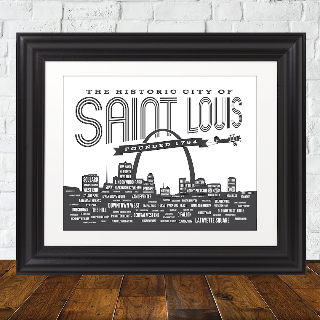 St. Louis Neighborhood Poster, Saint Louis, St. Louis, STL, St Louis ...