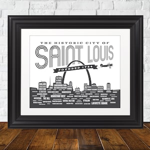 St. Louis Neighborhood Poster, Saint Louis, St. Louis, STL, St Louis Art, St Louis Print, St Louis Poster, St Louis Sign, St Louis Map