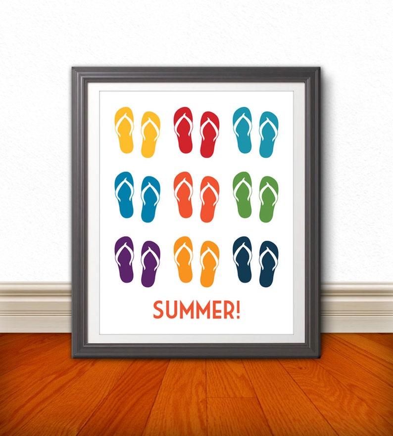 Flip Flops Summer Prints Flip Flops Sandals Sandals Print | Etsy