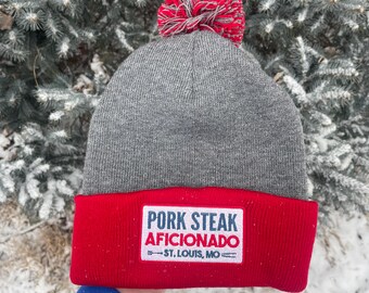 Pork Steak Aficionado - St. Louis Knit Patch Hat