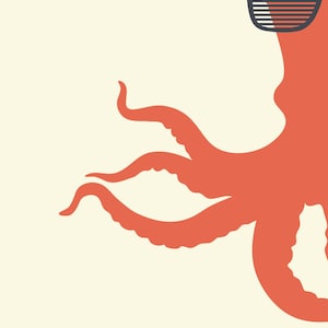 Squid Pro Quo. Octopus Print, Octopus Art, Squid Print, Squid Art, Nerd Art, Nerd Print image 4