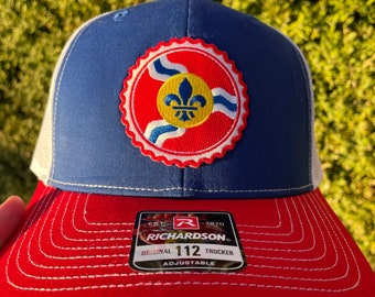 STL Beer Hat - Red White and Blue Trucker Hat