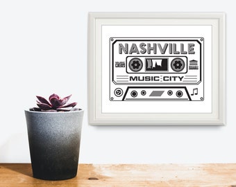 Nashville Cassette Print