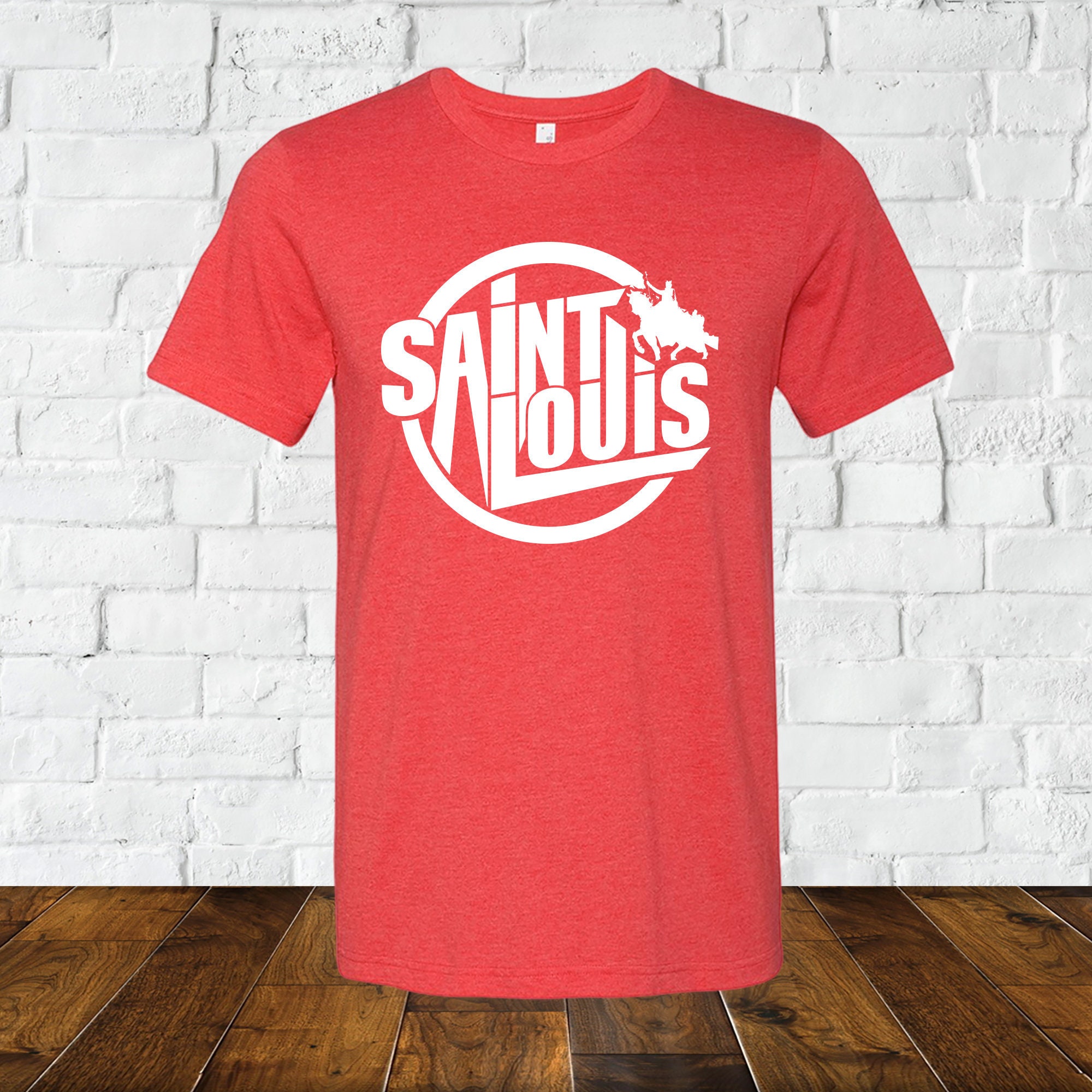 Saint Louis Statue Circle Tee, St Louis T-Shirt, STL, STL Shirt