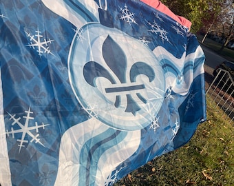 St. Louis Blue Christmas Flag - by Benton Park Prints