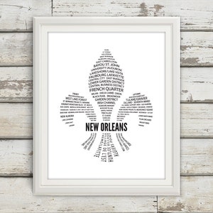 New Orleans, New Orleans Stadtviertel, New Orleans Druck, New Orleans Kunst, New Orleans Poster, New Orleans Louisiana, Louisiana, Bourbon St
