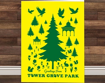 Greetings From Tower Grove Park, Tower Grove Park, Greeting Card, St Louis Card, Saint Louis, STL