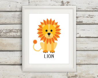 Lion, Lion Tail, Lion Wall Art, Lion Print, Lion Poster, Lion Kids, Nursery, Nursery Wall Art, Nursery Decor, Lion Nursery, Lion Kids Wall