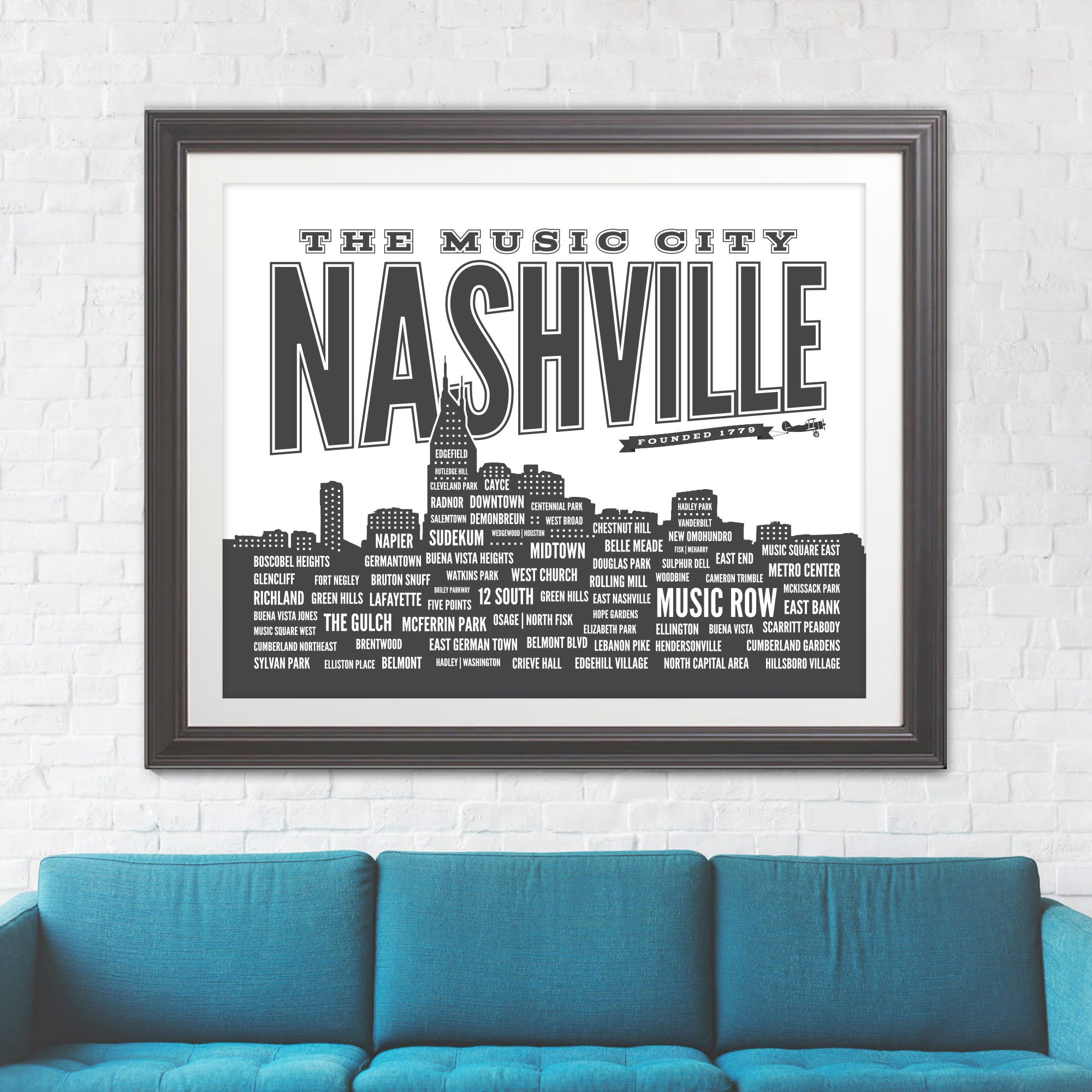 Nashville Nashville Palette Print Nashville Print Nashville 