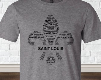 St. Louis Neighborhoods Fleur De Lis - Dark