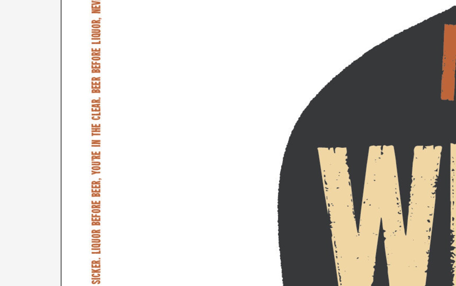 Liquor Before Beer You're in the Clear. 11x14 Print Etsy