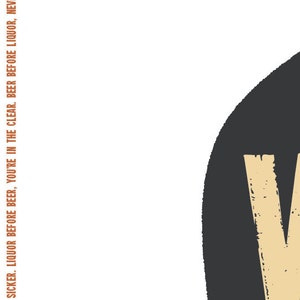 Liquor Before Beer, You're in the Clear. - 11x14 Print - Color - Etsy