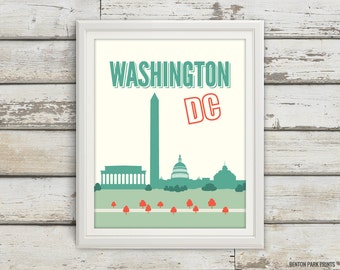 Washington DC, Washington Monument, Lincoln Memorial, DC, District of Columbia, United States Capitol, USA, United States, Skyline