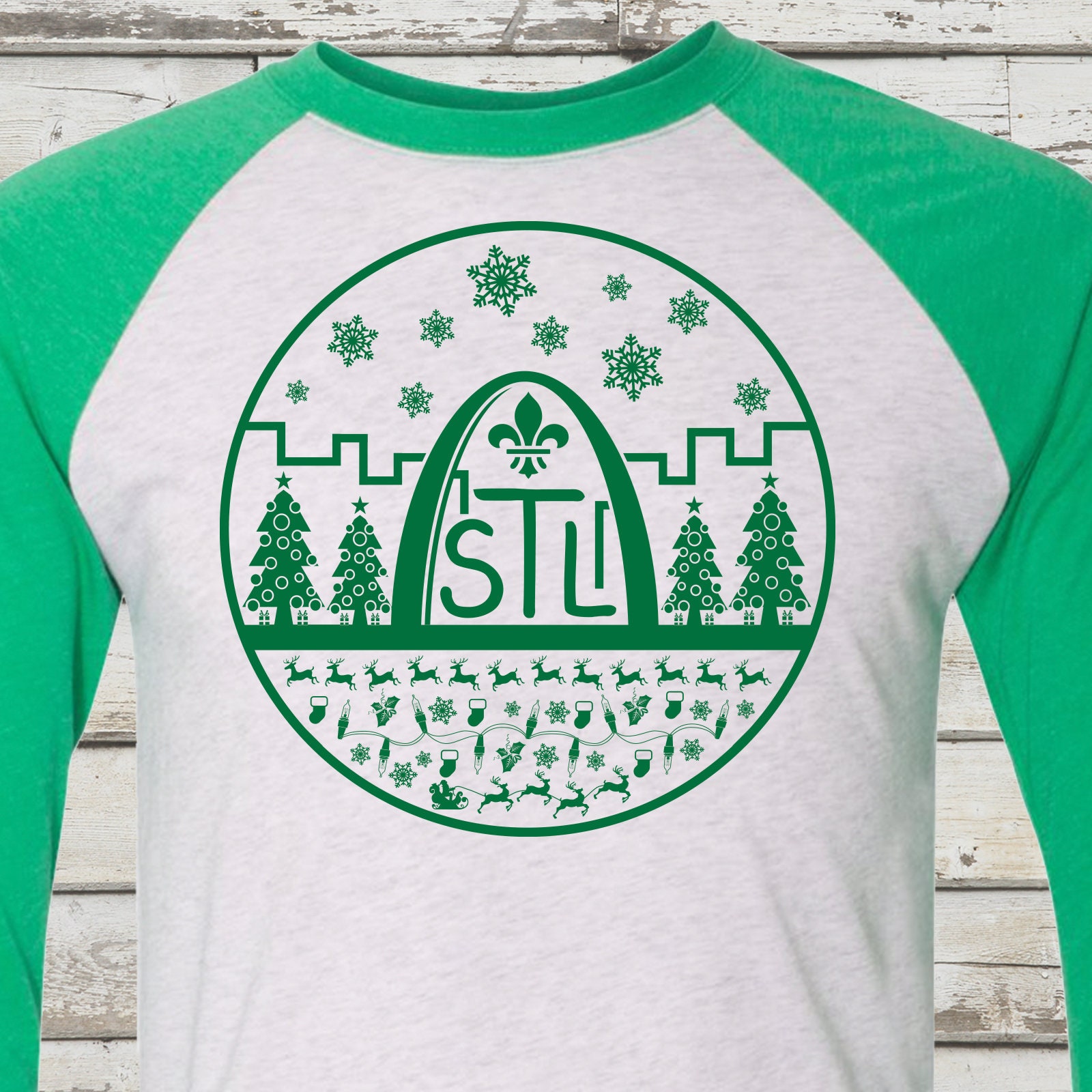 christmas baseball tee