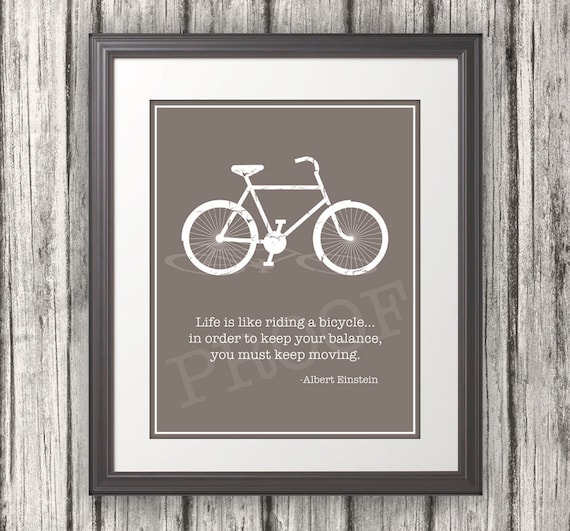 Hub tussen Eerlijkheid Het leven is als fietsen... Citaat van Einstein. - Etsy België