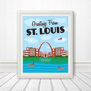 St. Louis, St. Louis Skyline, St. Louis Silhouette, St. Louis Print, St. Louis Art, St Louis, St. Louis Poster, St. Louis Art, Spirit