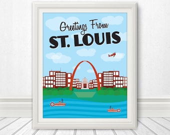 St. Louis, St. Louis Skyline, St. Louis Silhouette, St. Louis Print, St. Louis Art, St Louis, St. Louis Poster, St. Louis Art, Spirit